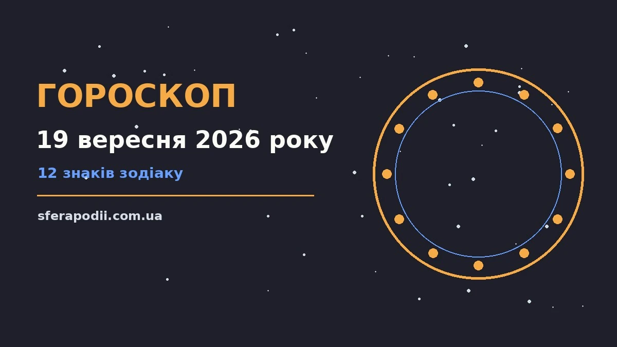 Гороскоп на 19 вересня 2026 року: настрій і шанси дня для впевненого початку дня